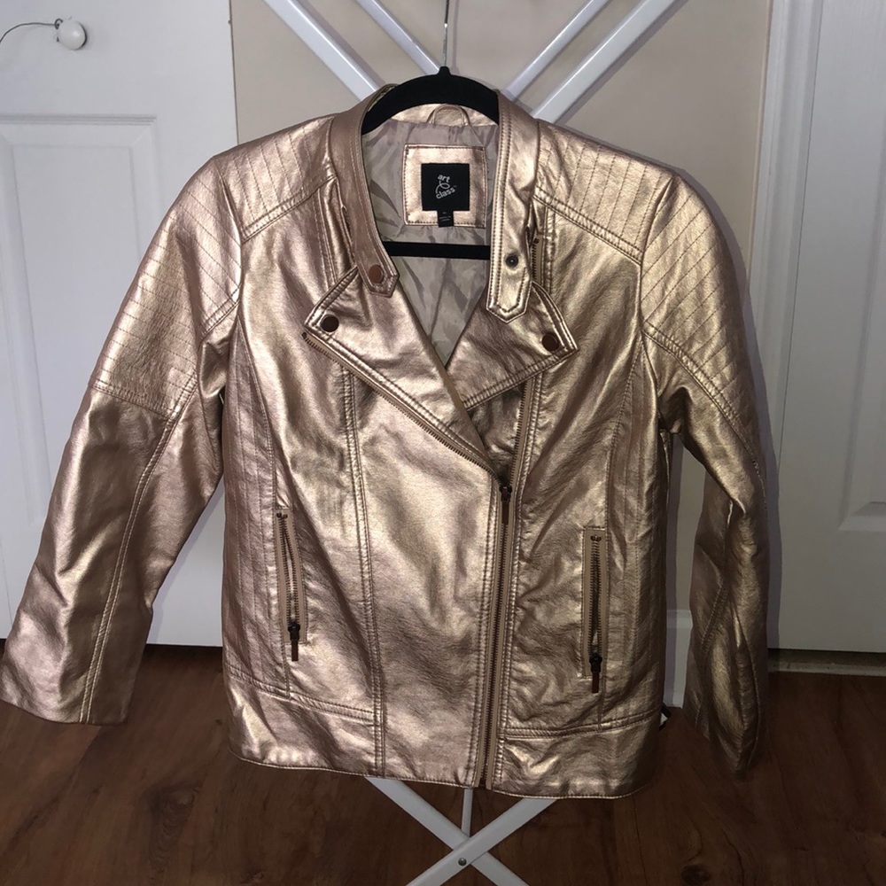 Rose Gold Moto Jacket Size S